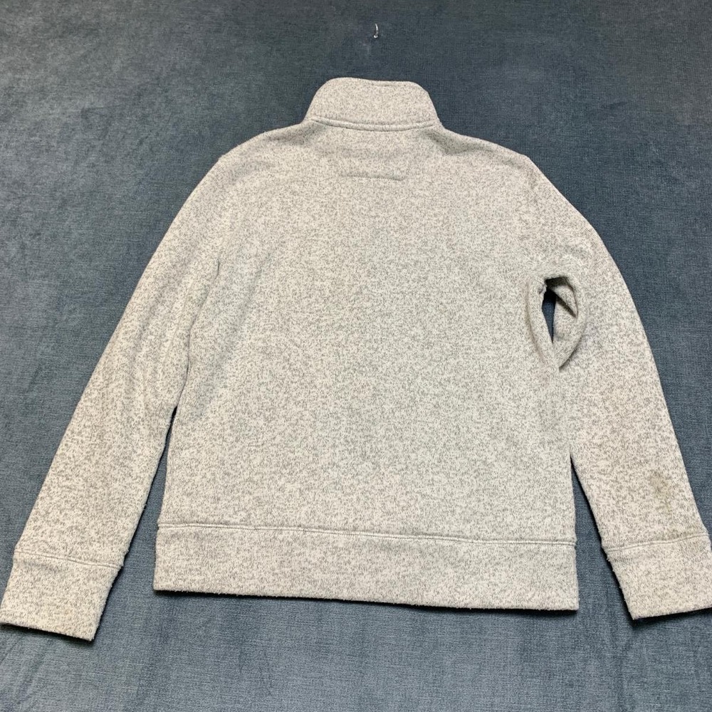 Banana Republic Jacket Mens S Gray Dasera Marled Fleece Fuzzy and Cozy Mock Neck - Picture 8 of 13